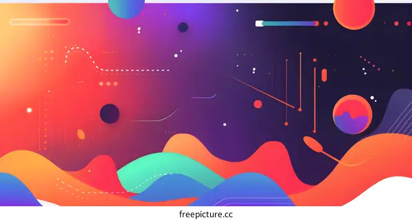 Abstract Background With Vibrant Colors And Geometric Shapes