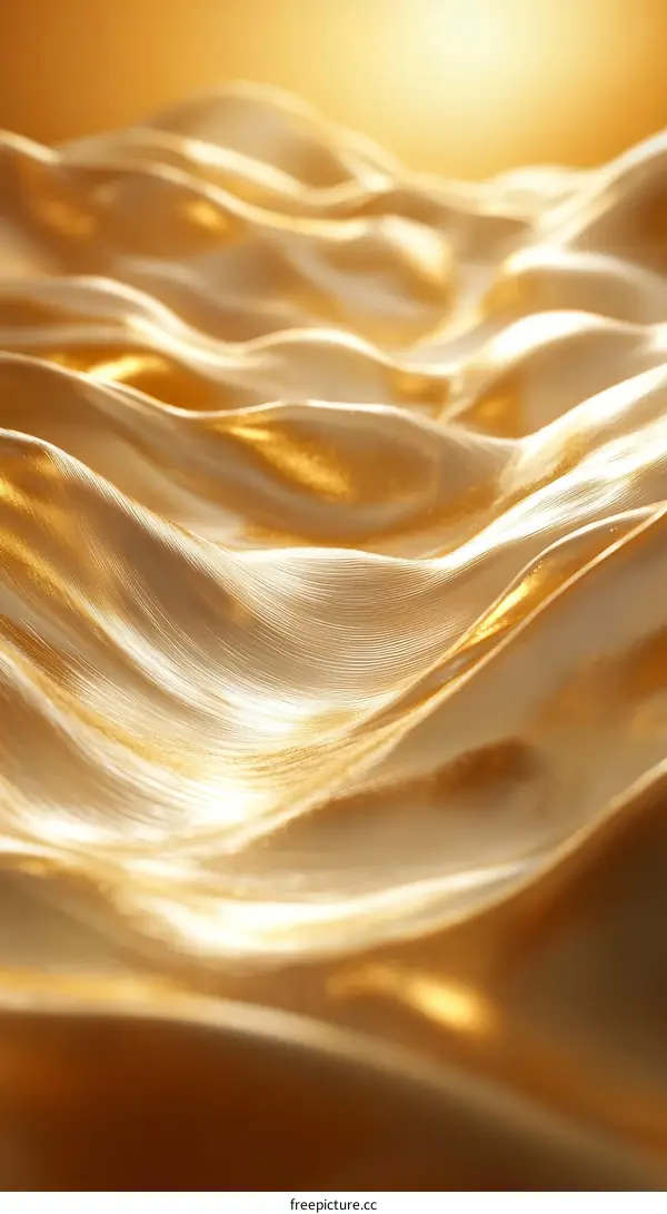 Golden Fabric Texture Abstract Background