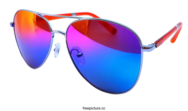 [Transparent Background PNG]Stylish Aviator Sunglasses with Gradient Mirror Lenses