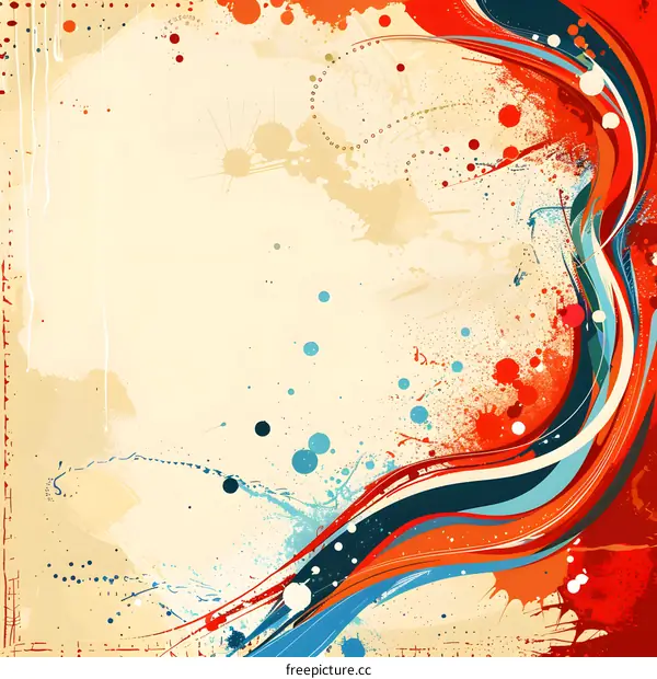 Abstract background with colorful splashes and swirls