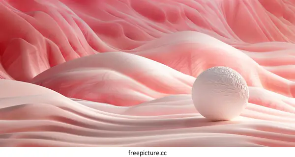 Abstract Pink Fabric Texture with Sphere
