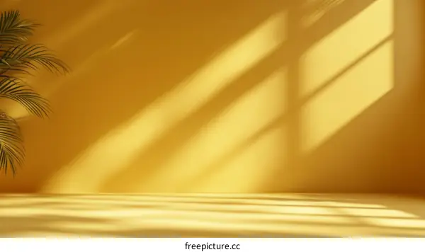 Golden Sunlight Room Scene Illustration