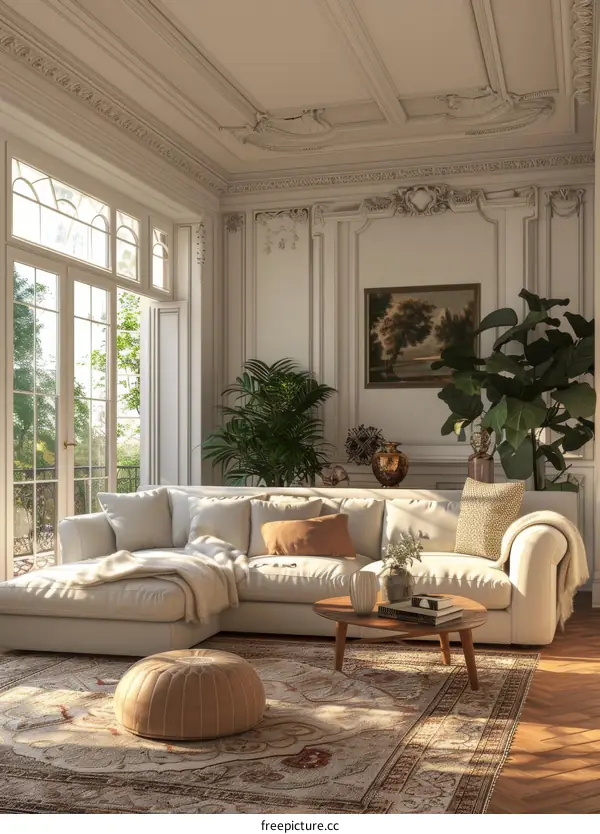 Elegant and Comfortable European Style Living Room