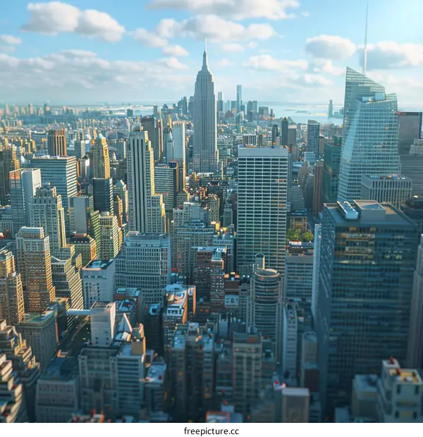 New York City Skyline Aerial View