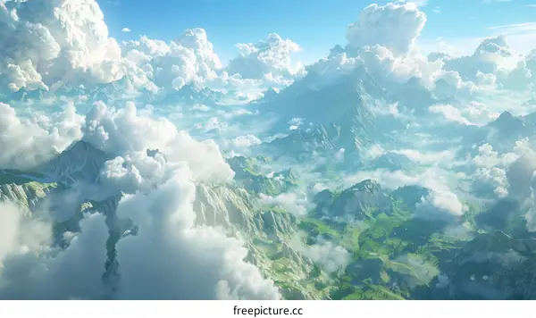 Cloud-wreathed Mountain Peaks