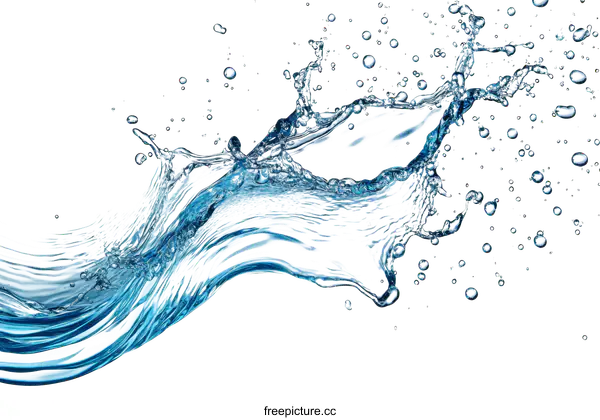 [Transparent Background PNG]Water Splash Abstract Art Background
