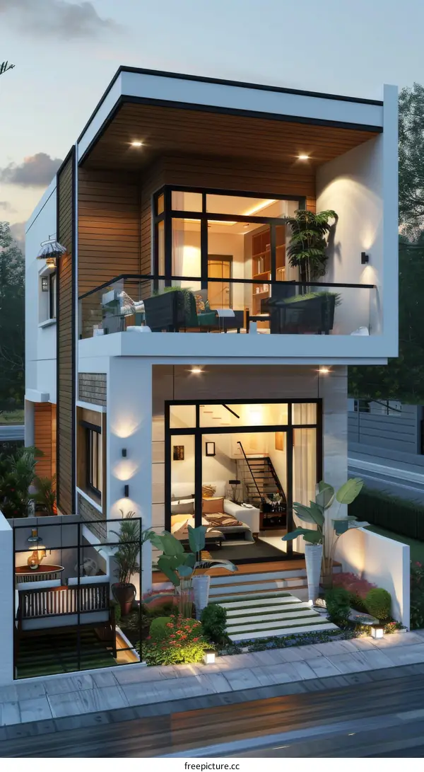 Modern Two-Story House Exterior Design