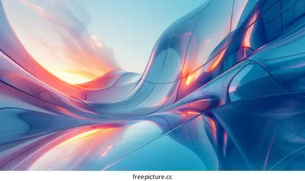 Blue and orange abstract background
