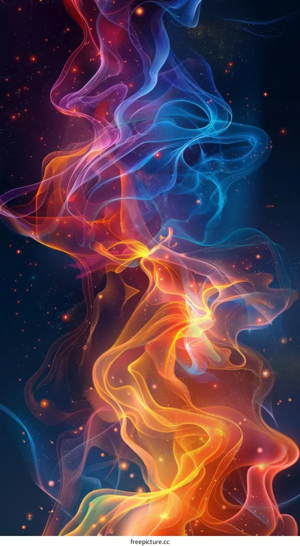 Abstract Colorful Flowing Patterns