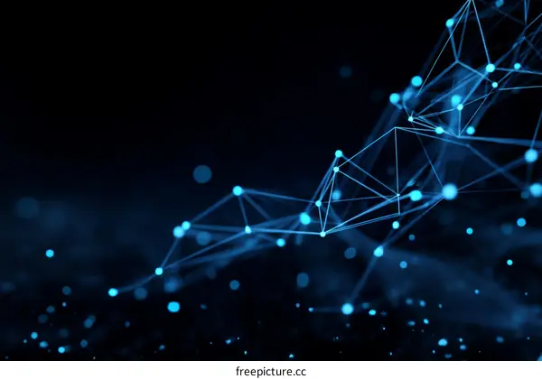 Abstract Network Design of Light Blue Colors