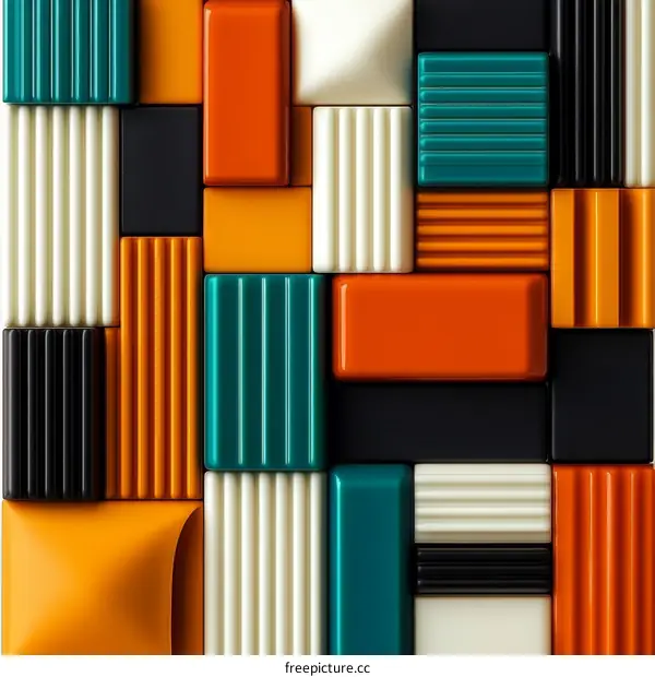 Abstract Geometric Shapes Colorful Background Design