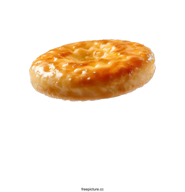 [Transparent Background PNG]A glazed ring donut on a white background