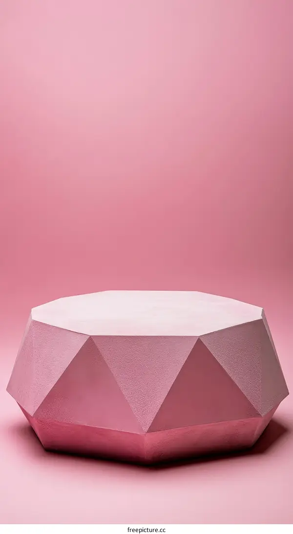 Modern Pink Geometric Design Display Stand