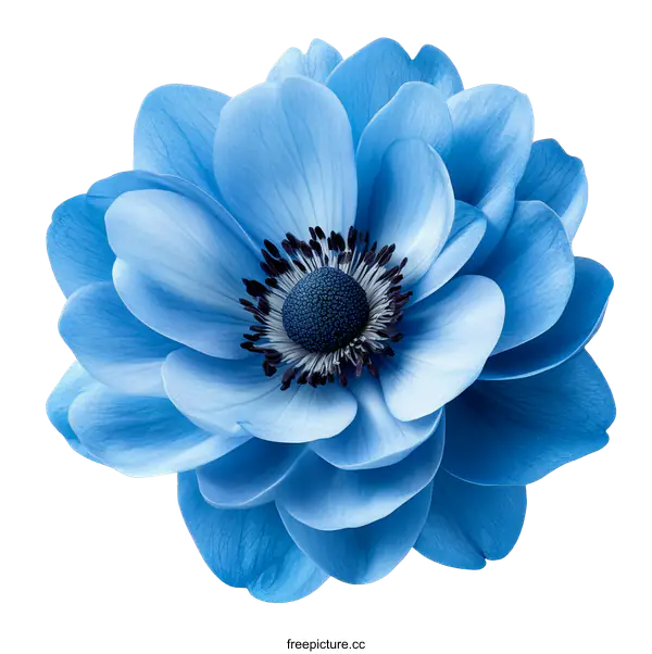 [Transparent Background PNG]Close-up of a Vibrant Blue Flower