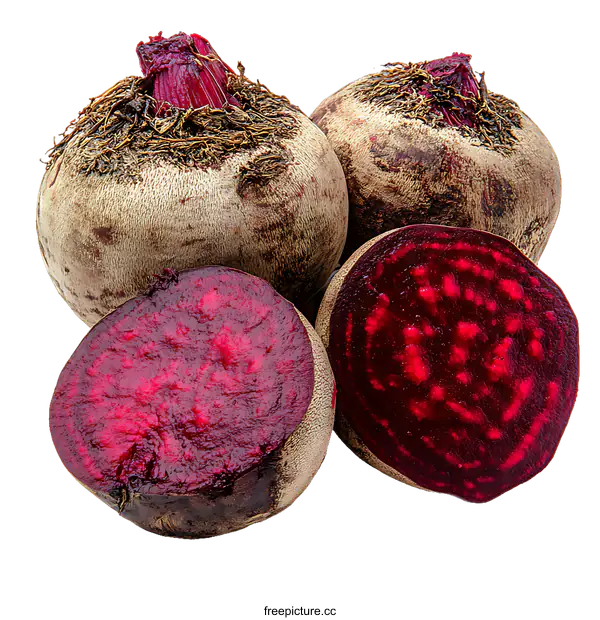 [Transparent Background PNG]Fresh Beets Group with Slices