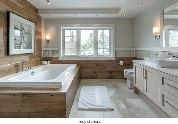 Wooden bathroom cabinet design效果图