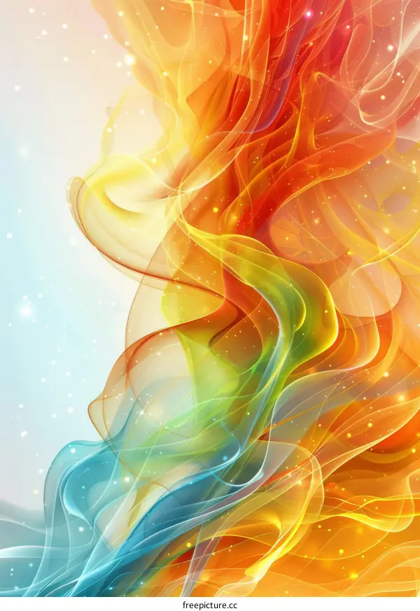 Abstract Colorful Flowing Lines Background