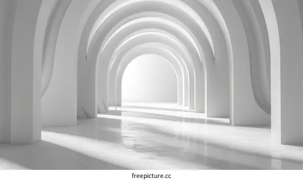 White Archway Interior Design Minimalist Architecture