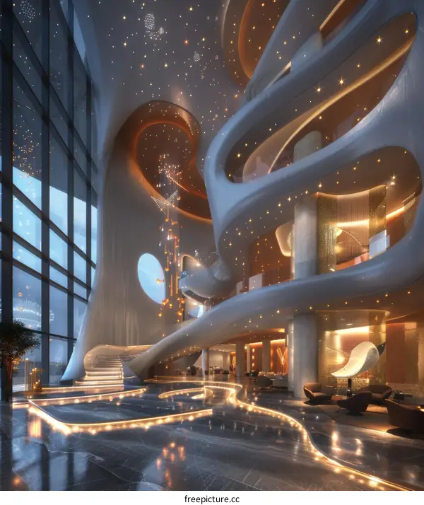 Futuristic Architectural Design Lobby