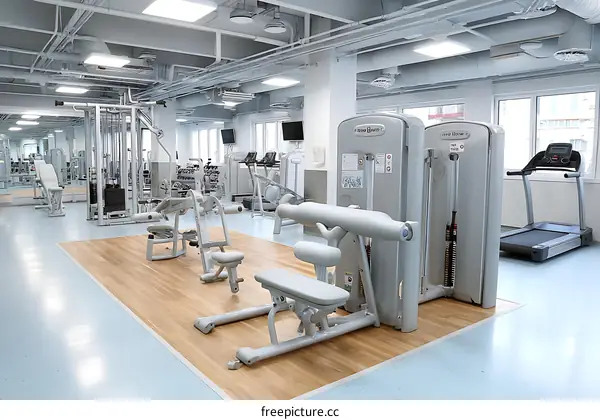 Modern Gym Equipment and Fitness Center Interior