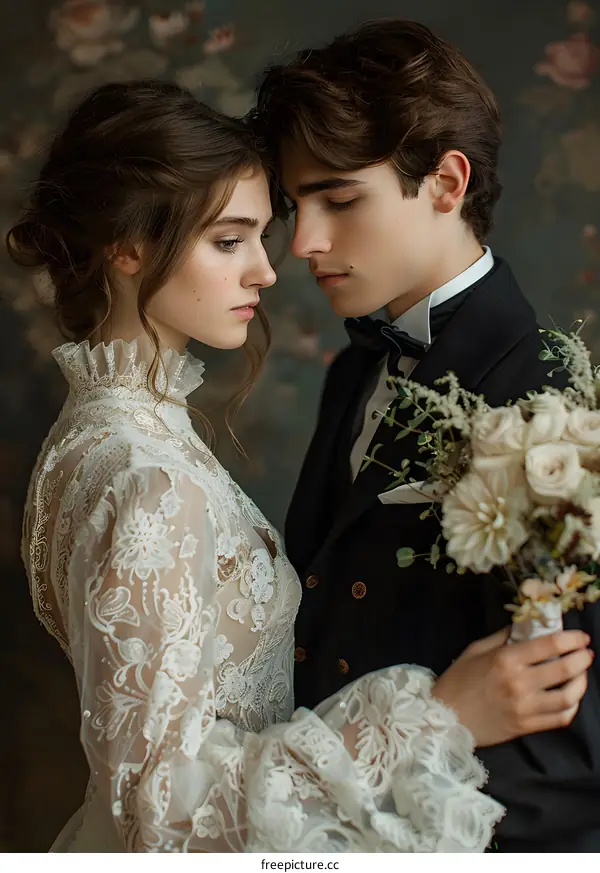 Romantic Couple in Vintage Attire