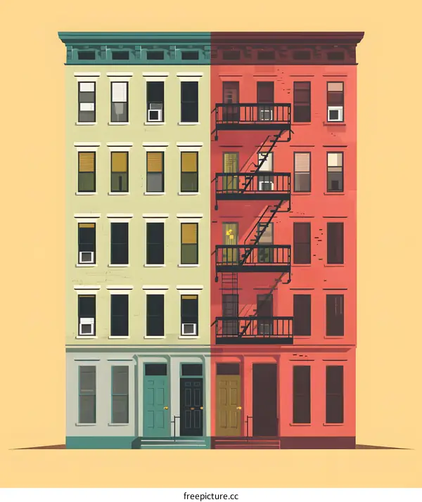 Two Story Building with Fire Escape