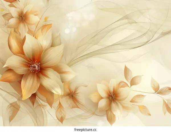 Golden Floral Fantasy: Nature's Elegance