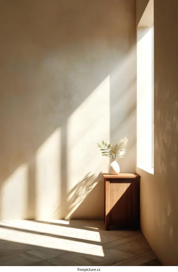 Sunlight Drenched Minimalist Interior