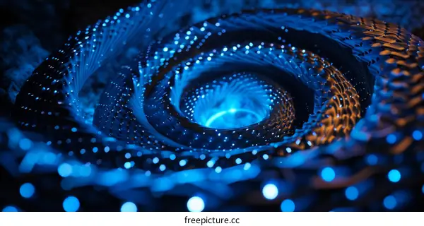 Abstract Blue and Black Digital Art