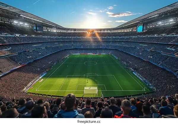 Santiago Bernabeu Stadium during a football match