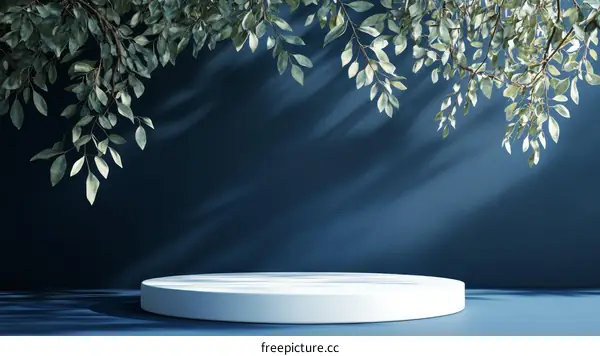 Elegant Minimalist Product Display with Greenery