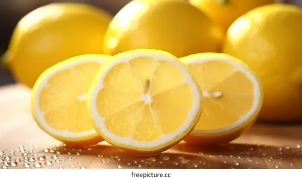 Close-up photo of a lemon cut in half