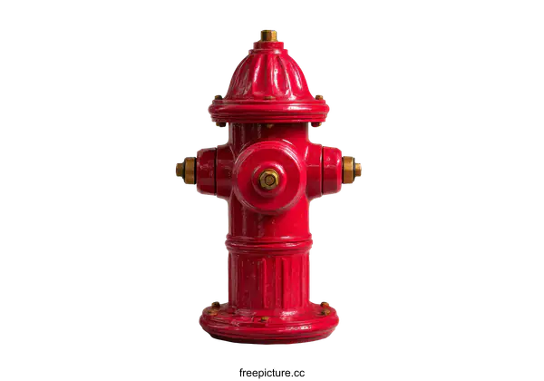 [Transparent Background PNG]Red Fire Hydrant on White Background