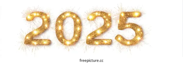 Sparkling New Year 2025 Illustration