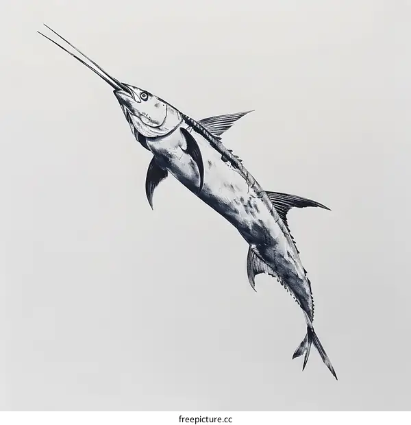 Illustration of a marlin