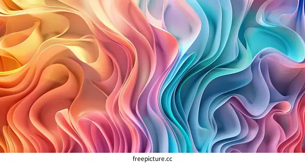 Abstract Colorful Wave Background