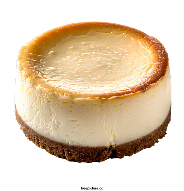 [Transparent Background PNG]New York-style cheesecake on white background