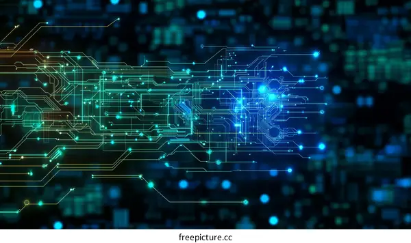 Abstract Circuit Board Design Illustration