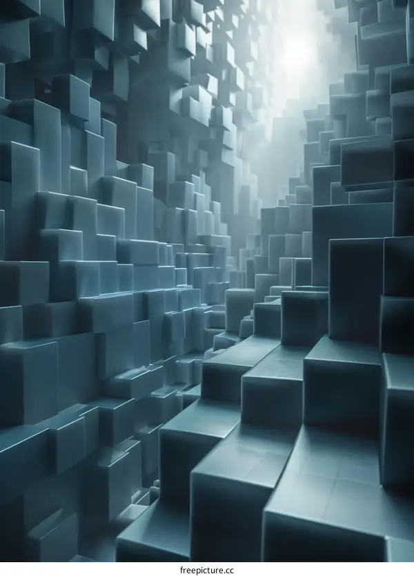 Blue 3D Stairway to Heaven