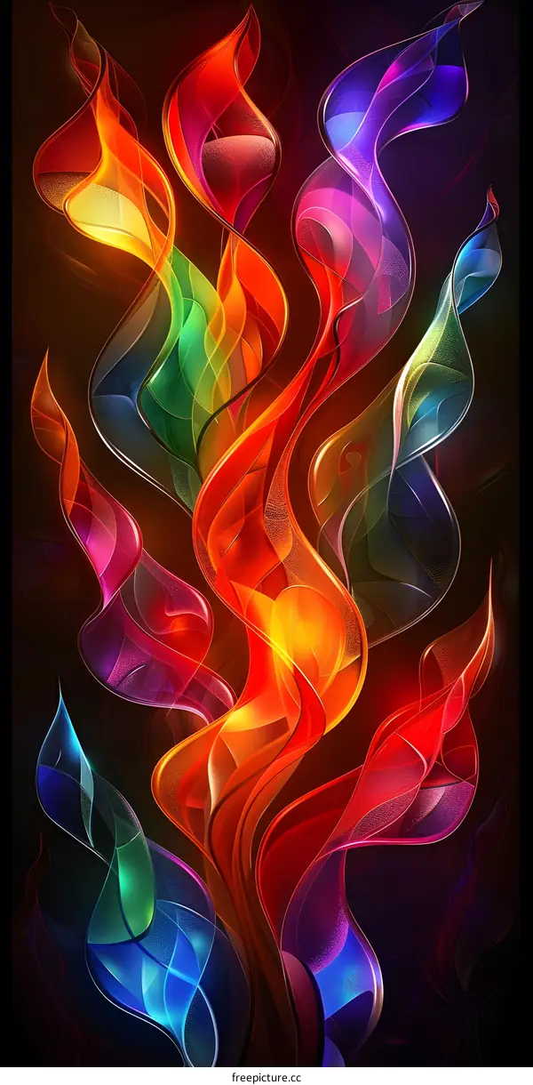 Colorful abstract flames