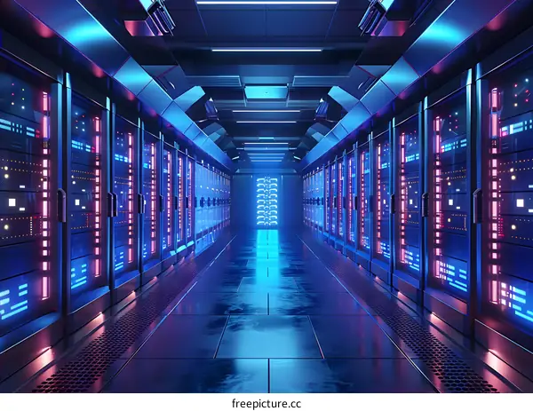 Futuristic server room