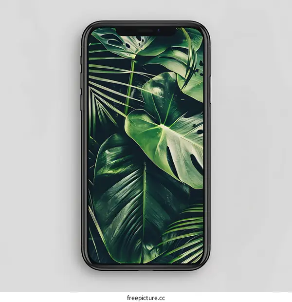 Green Leaves Phone Screen Wallpaper