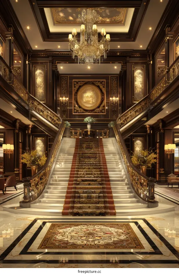 Grand Luxurious Interior Staircase Design