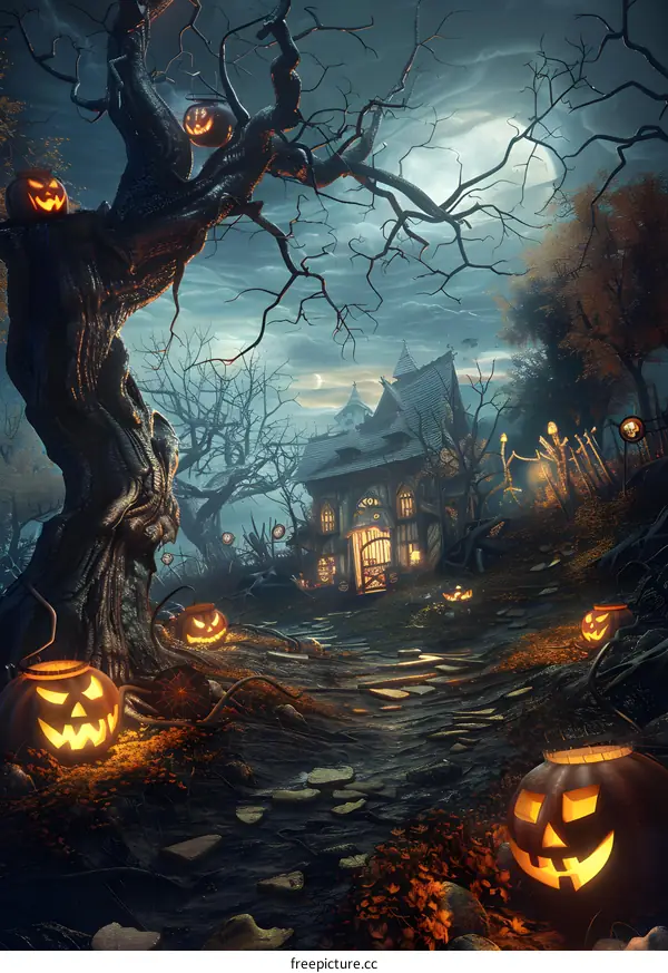 Halloween Pumpkin House
