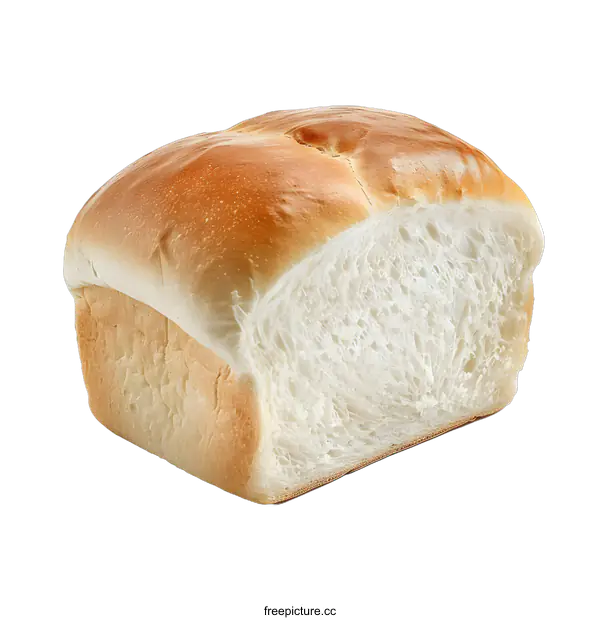 [Transparent Background PNG]Freshly Baked White Bread Loaf