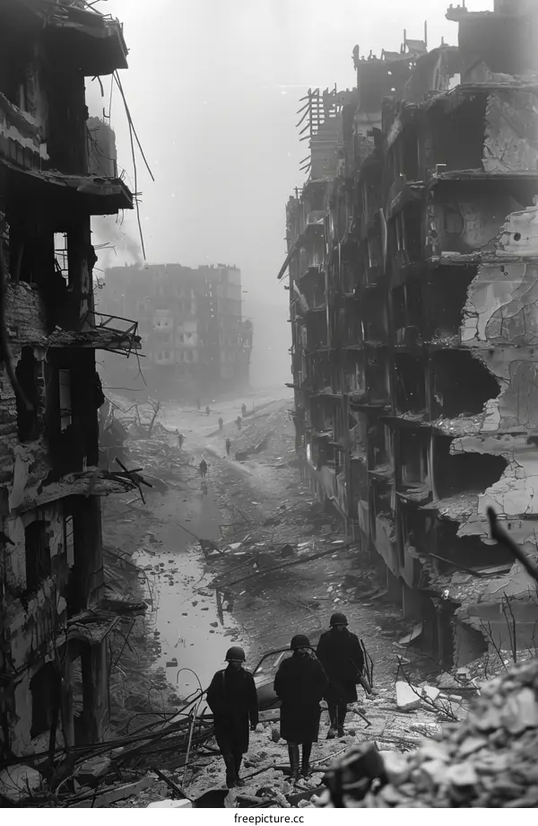 The aftermath of the Warsaw Ghetto Uprising in 1943