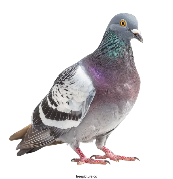 [Transparent Background PNG]A pigeon standing on a black background