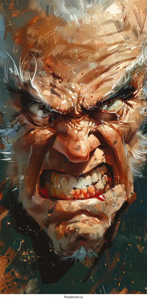 portrait of an angry man
