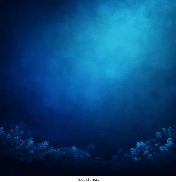 Deep Blue Underwater Landscape Illustration