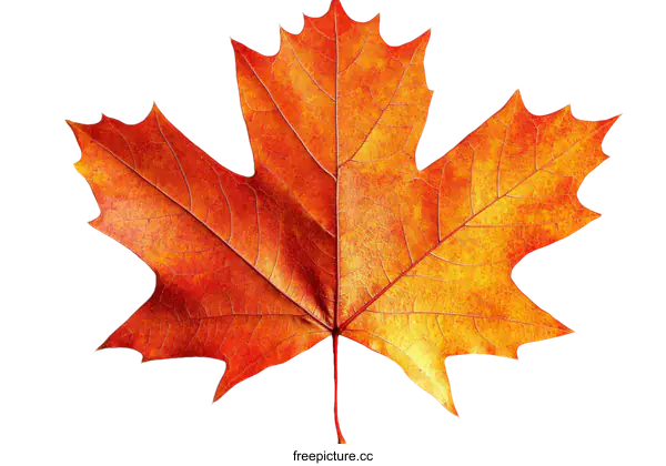 [Transparent Background PNG]Autumn Maple Leaf Close Up Image